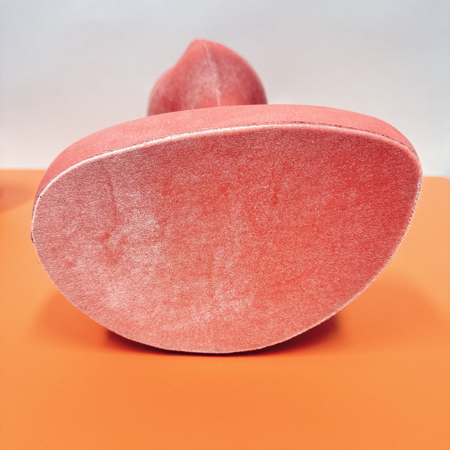 Jelimate Female Mannequin Head Dress Form Manikin,Long Neck Pink Velvet Mannequin Head for Wigs Jewelry Display Stand,Hat Display Head Mannequin Headphone Stand Sunglasses Display Holder