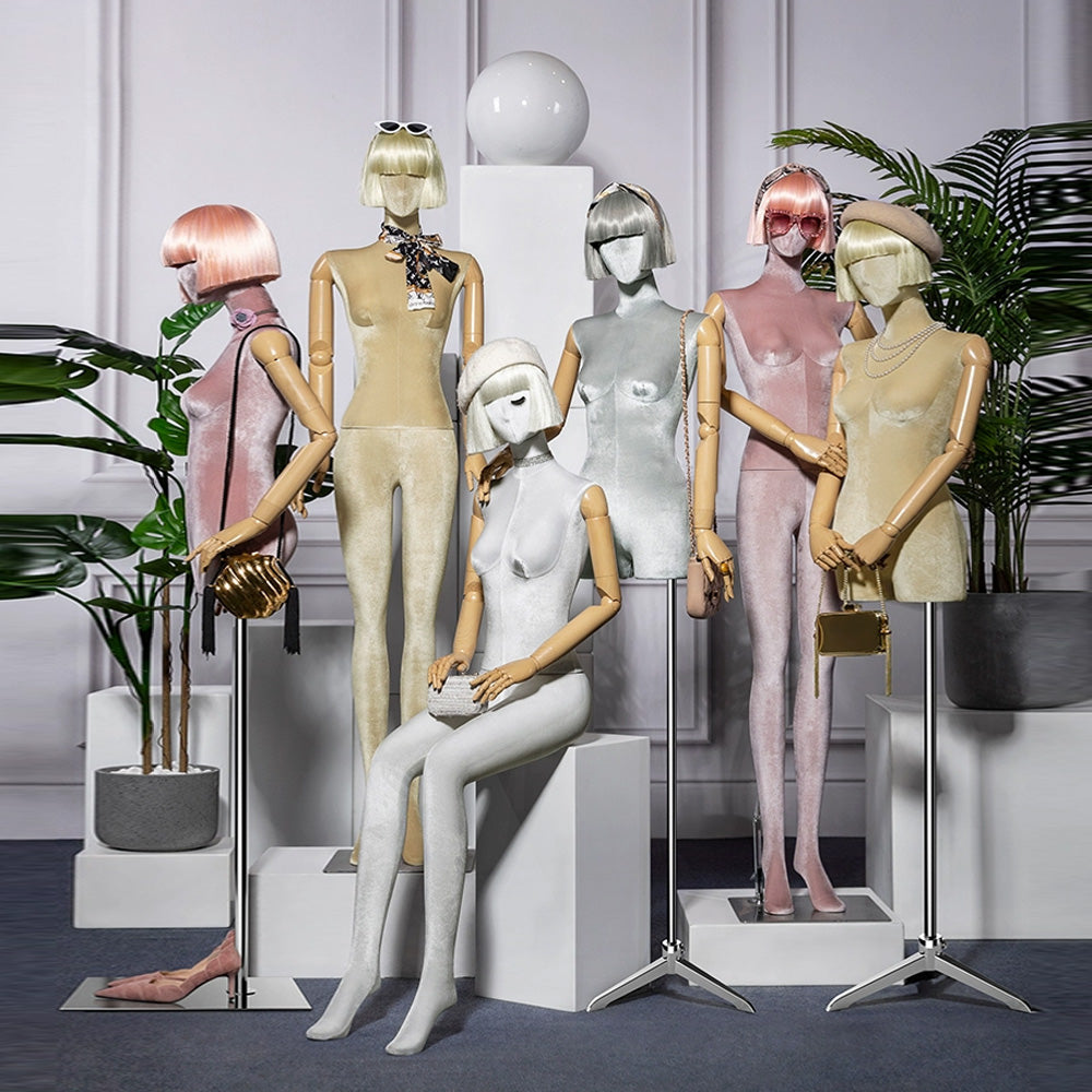 JELIMATE Velvet Heritage Series | Luxury Fabric-Wrapped Female Mannequin