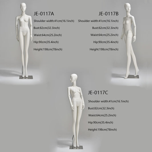 Jelimate Realistic Female Full Body Display Mannequin,White Full Body Mannequin With Wooden Arms,Female Full Body Dress Form Model,Garment Store Female Dress Form Mannequin,Clothing Display Mannequin Dress Form Manikin JE0117