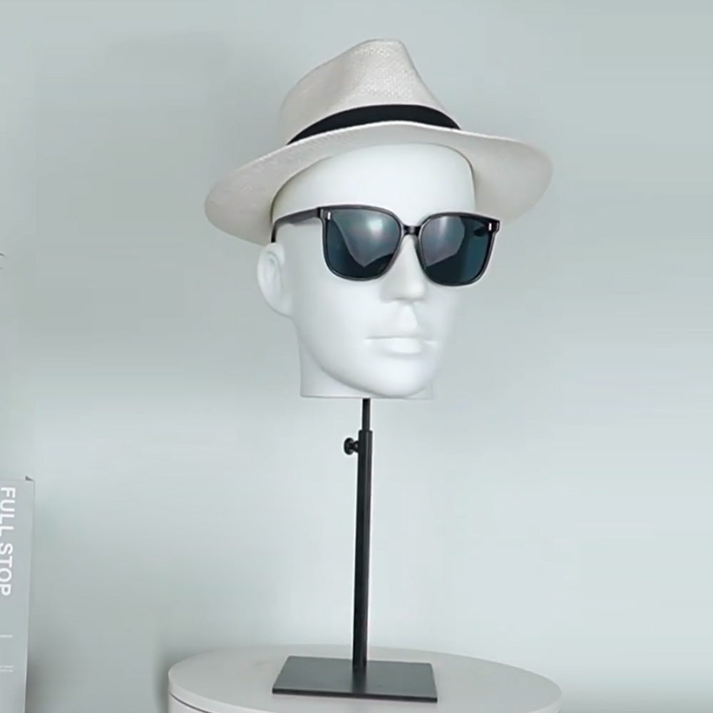 Jelimate Bunte männliche Schaufensterpuppe Kopfform, weibliche Schaufensterpuppe Kopfform, Perücke Kopf Mannequin Sonnenbrille Hut Display Kopf