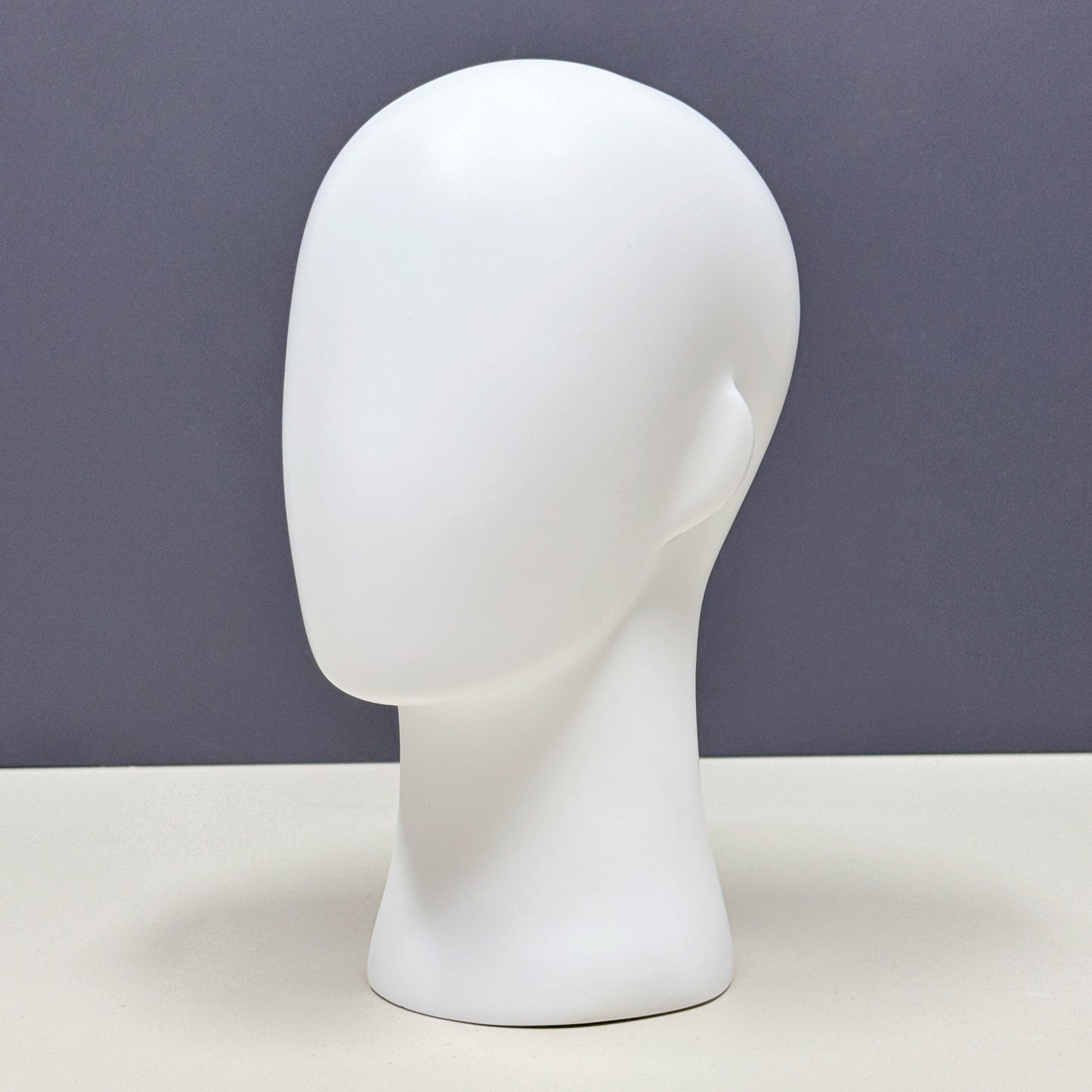 White Abstract Mannequin Head - Professional Display Stand for Wigs, Hats & Accessories
