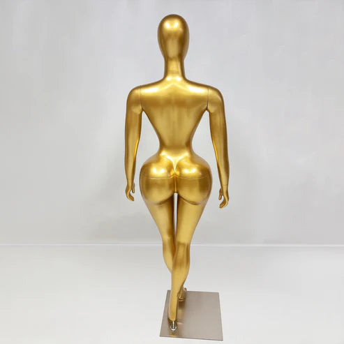 JELIMATE Gold Female Full Body Mannequin for Lingerie, Wigs & Complete Outfits