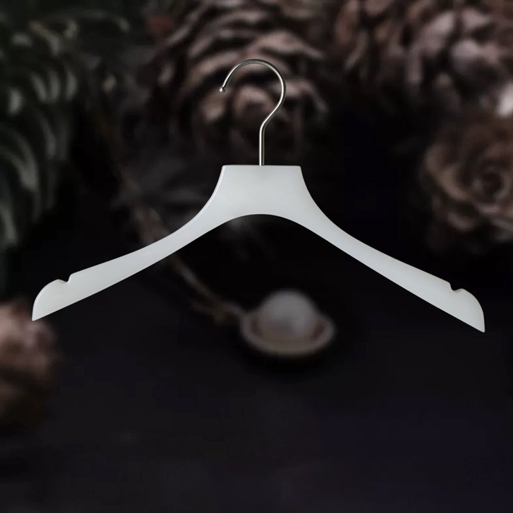 Jelimate Clothing Store White Clothing Hanger Non-Slip Clear Crystal Hanger Acrylic Hangers for Clothes Hanger Traceless Anti Slip Women Wedding Dress Hanger