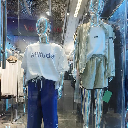 Jelimate Gold & Silver Full Body Kid Mannequin | Children Dress Form for Clothing Store Window Display