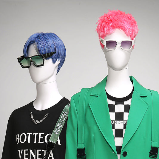 Jelimate Luxury Male BoBo Wigs,Men Short Hair for Clothing Store Mannequin Head Decoration,Men Mannequin Head For Wigs Clothing Dress Form With Wigs