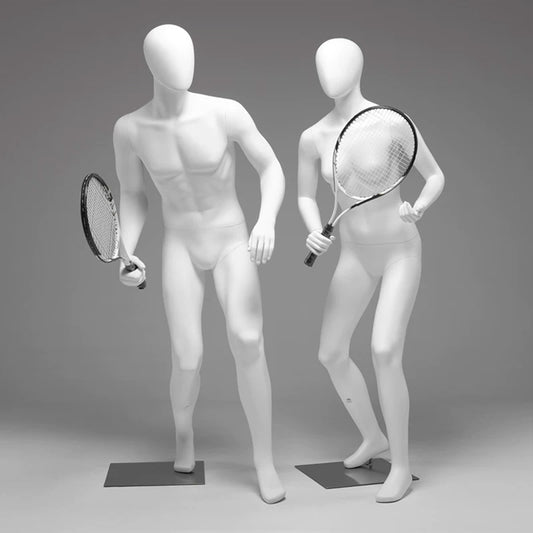 Sports Mannequin Full Body - Golf Tennis Display Prop | Fiberglass Male Female