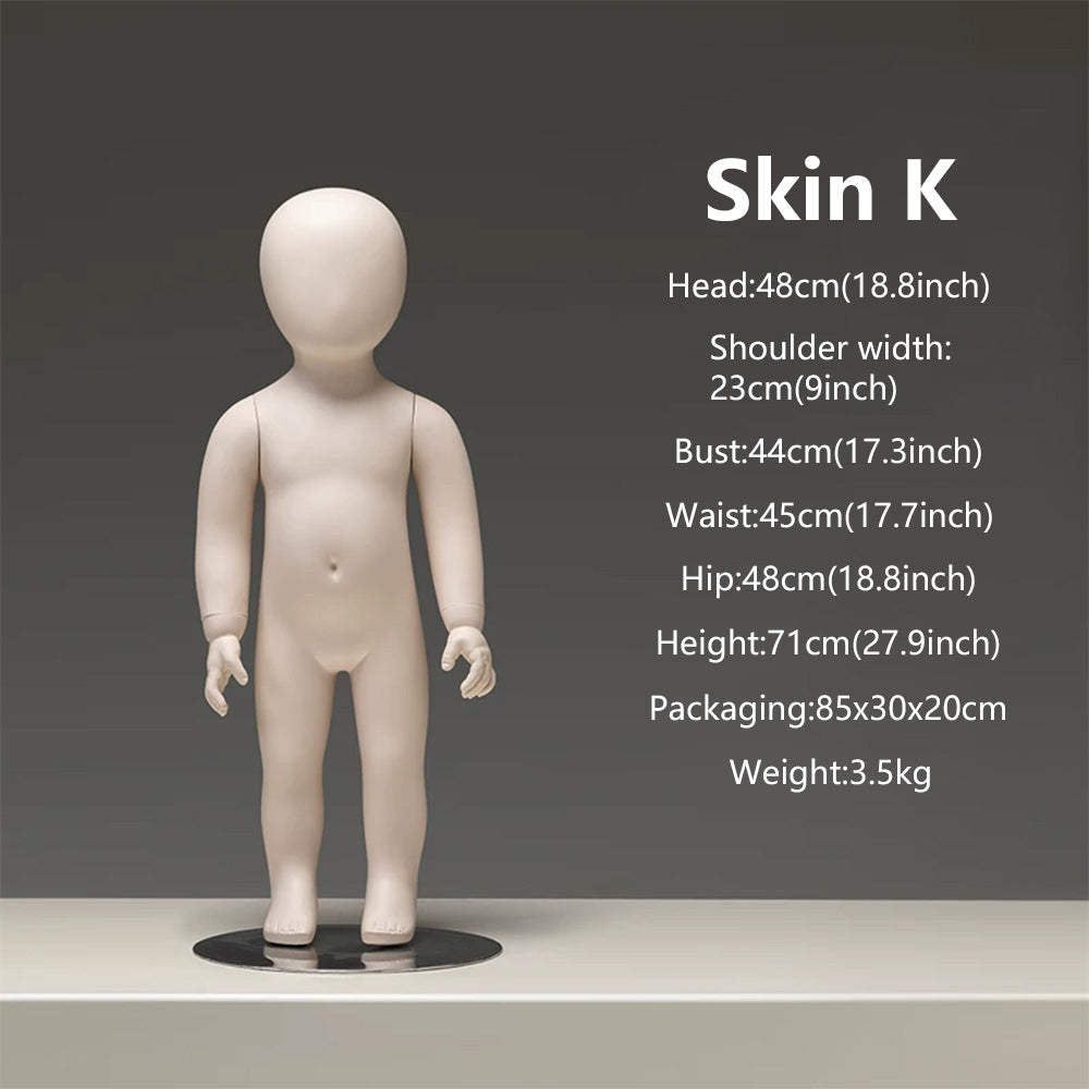 JELIMATE Baby & Toddler Mannequin Full Body Fiberglass | 11 Poses | Ages 6M-3Y