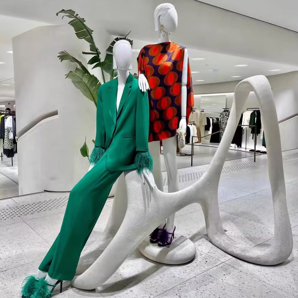 Jelimate Luxury White Full Body Mannequin Dress Form,Female Full Body Display Mannequin,Female Mannequin Torso With High Heel,Retail Clothing Store Female Display Mannequin,Clothing Display Model With White Arms JE0253