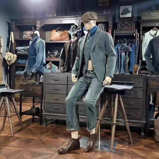 Premium Full Body Mannequin - Flexible Joints with Wooden Arms & Velvet Finish