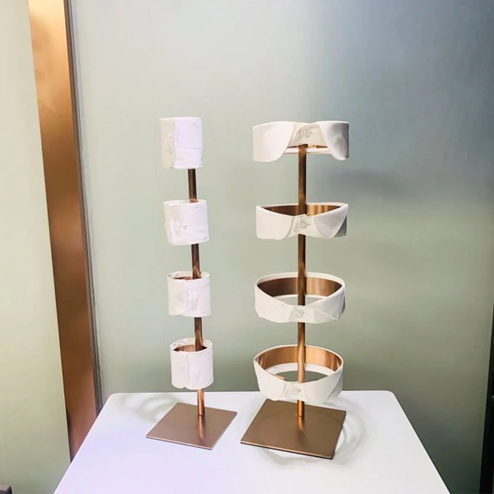 Jelimate Fashion Shirt Collar Display Stand - Stainless Multi-Layer Metal Display Rack for Retail Stores
