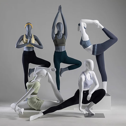 Full Body Female Yoga Mannequin - 8 Dynamic Poses
