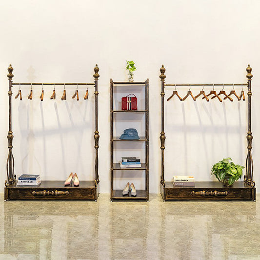 JELIMATE 70.8" Antique Bronze Clothing Rack – Iron Garment Rack for Bedroom & Boutique