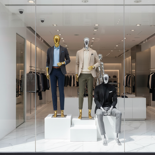 现代休闲男装橱窗