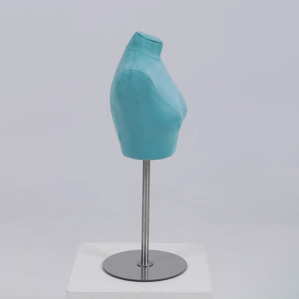 Suede Bust Mannequin for Lingerie Display - Handcrafted Matte Finish Display Prop