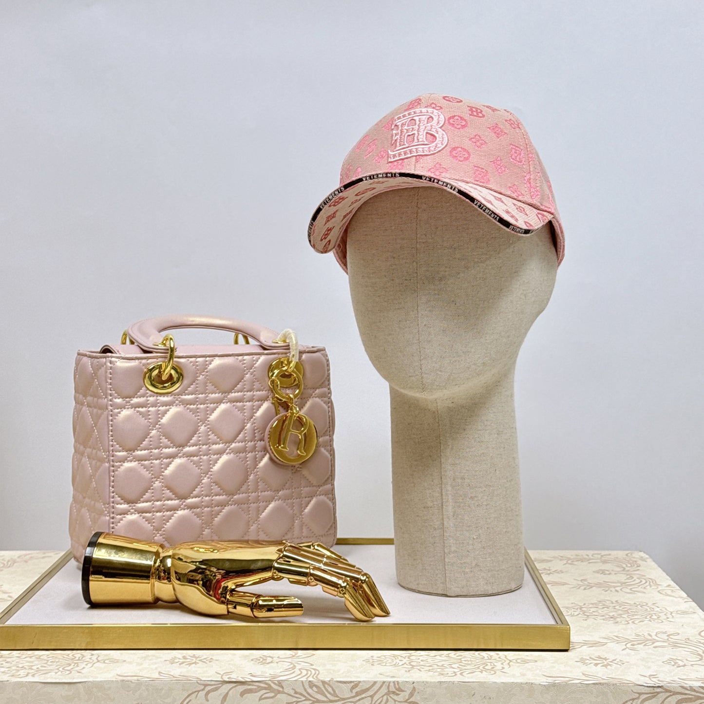 Jelimate Head Mannequin,Grey Linen Fabric Mannequin Head Dress Form,Hat Display Head Model Wig Display Stand,Headband Sunglasses Headphone Display Head Form