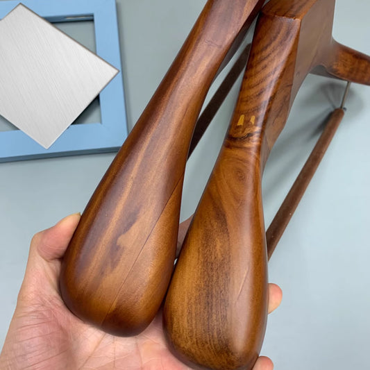 Jelimate Wide Shoulder Solid Wood Hangers Strong Wooden Hangers for Mens and Womens Wear