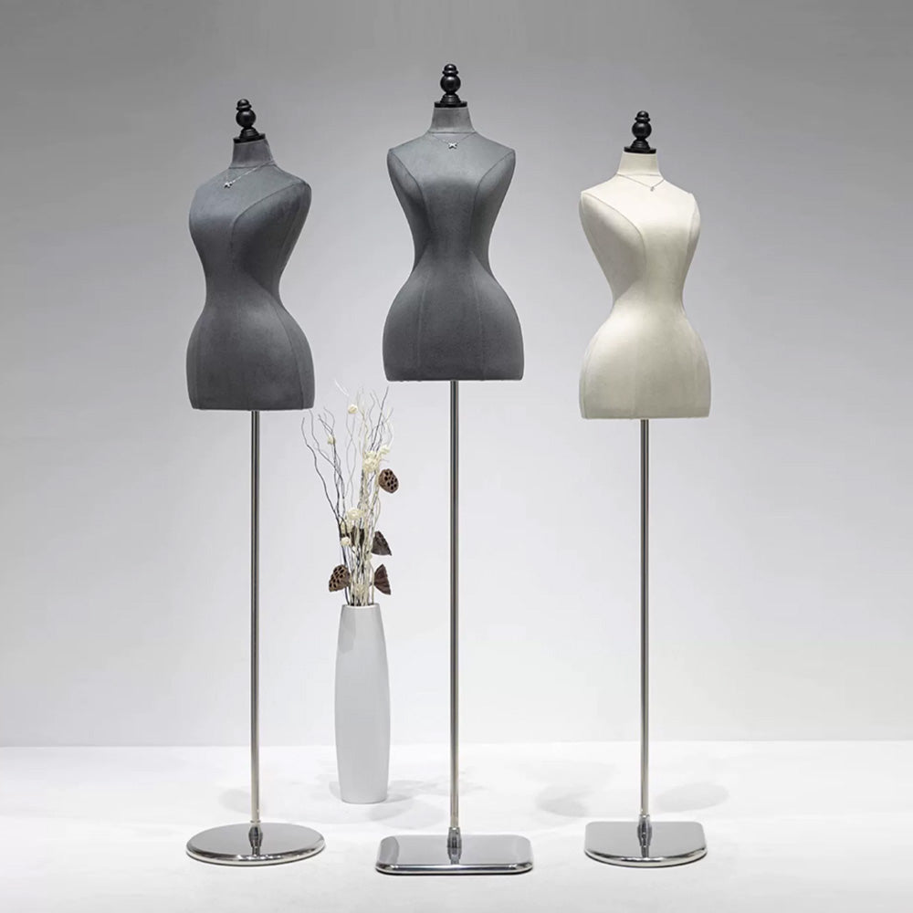 Female Half Body Dress Form Mannequin Torso with Wooden Hand