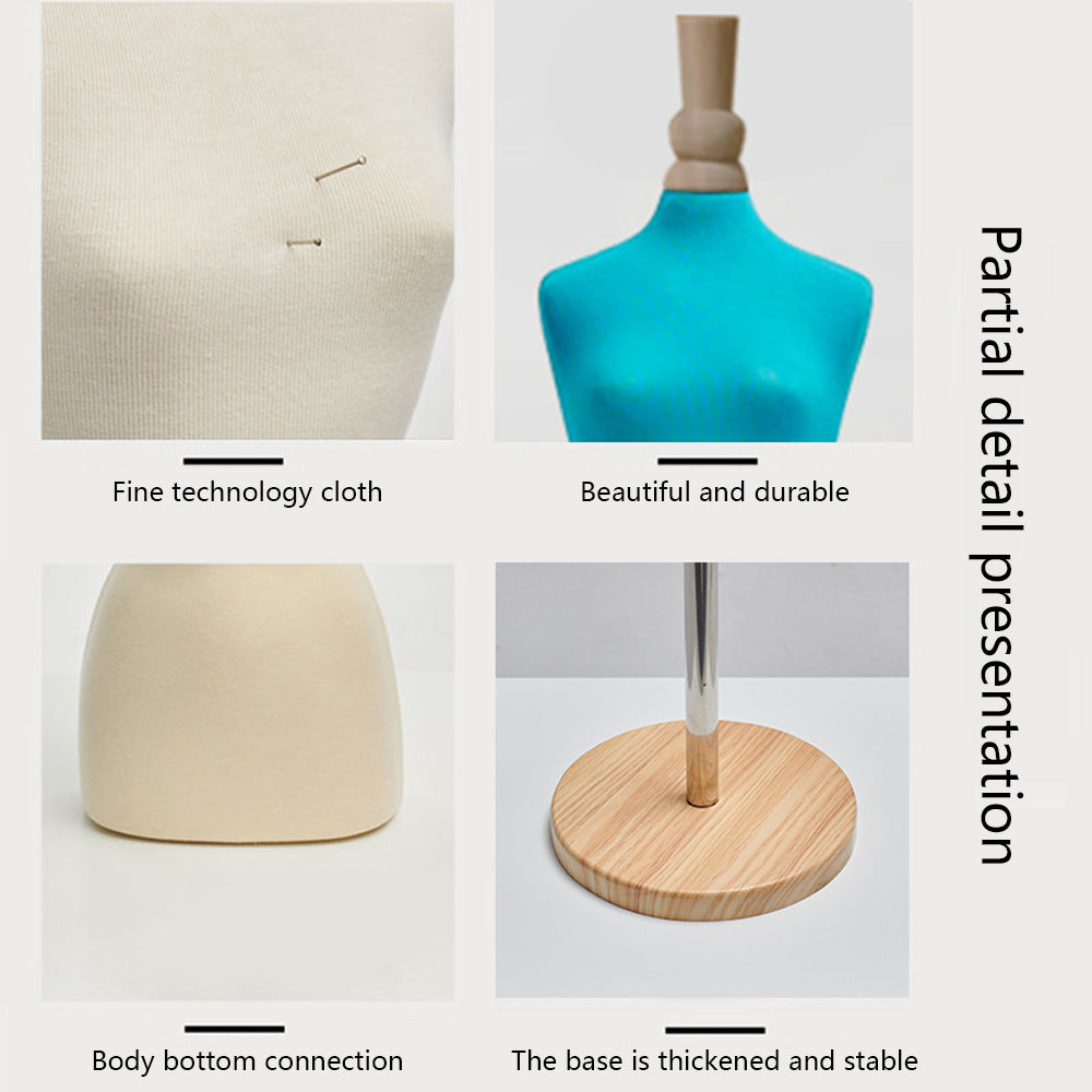 JELIMATE Female Half Scale Dress Form With Wooden Base,Fully Pinnable 1/2 Scale Tailor Mannequin Dressmaker Dummy,Mini Female Half Scale Mannequin Sewing Dress Form,1:2 Miniature Sewing Half Size Mannequin