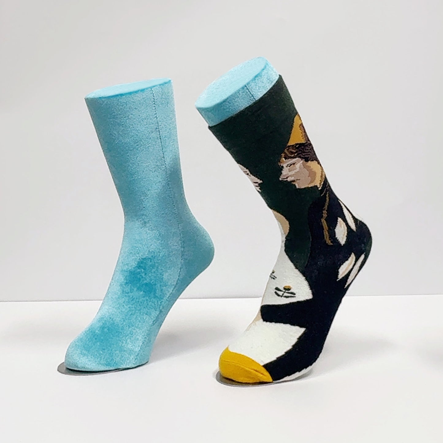 JELIMATE Blue Velvet Female Foot Mannequin – Sock/Anklet/Shoe Display Stand