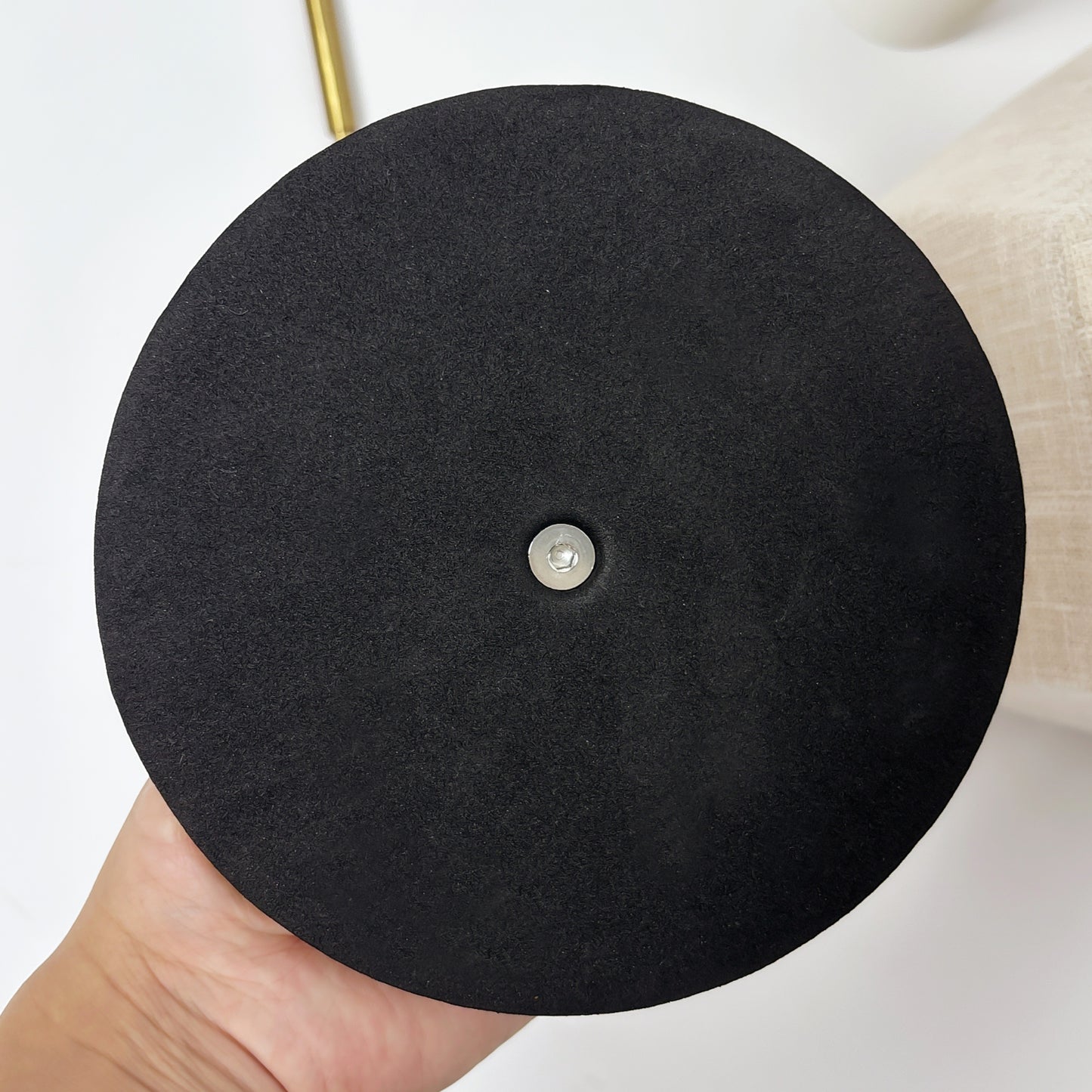 JELIMATE Linen Mannequin Head with Adjustable Stand – Bamboo Fabric Display for Wigs/Hats & Jewelry