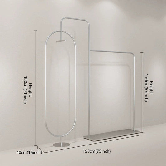 Jelimate Stainless Steel Silver Gold Clothing Rack And Shoe Rack,Clothing Store Men Kid Women Clothes Display Rack,Clothing Display Stand Coat Rack Clothing Shelf,Metal Garment Rack Clothing Storage Rack 190cm& 240cm,Welcome Customize Size