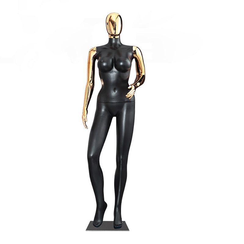 Electroplated Gold & Rose Gold Female Mannequin - Full Body Display Prop