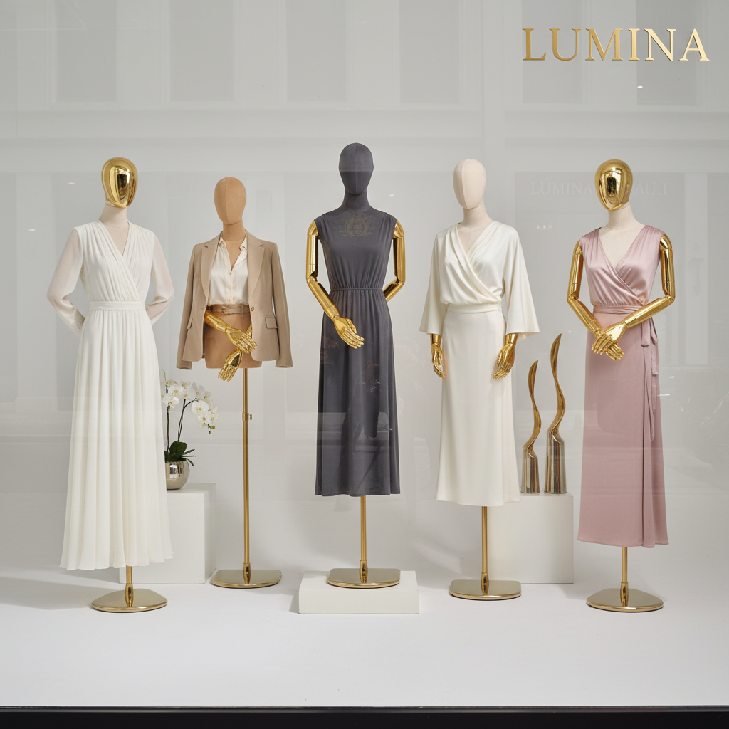 Boutique Window Display - Gold Series Square