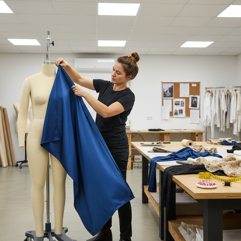 Plus Size Dress Form with Collapsible Shoulders - Professional Female Full Body Draping Mannequin