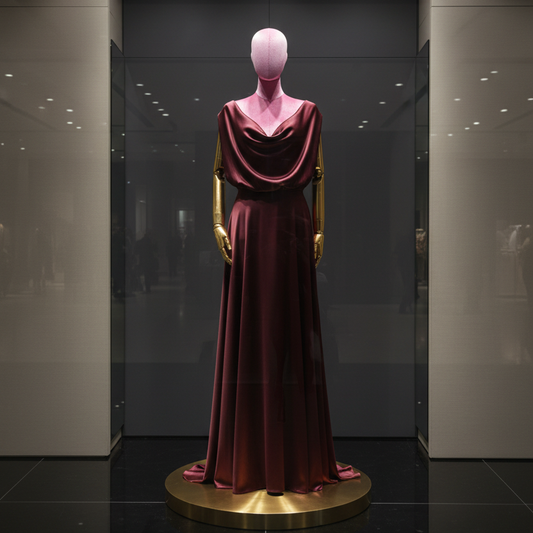 Velvet Heritage Series | Luxury Female Full Body & Torso Mannequin with Articulated Silver Plating Arms