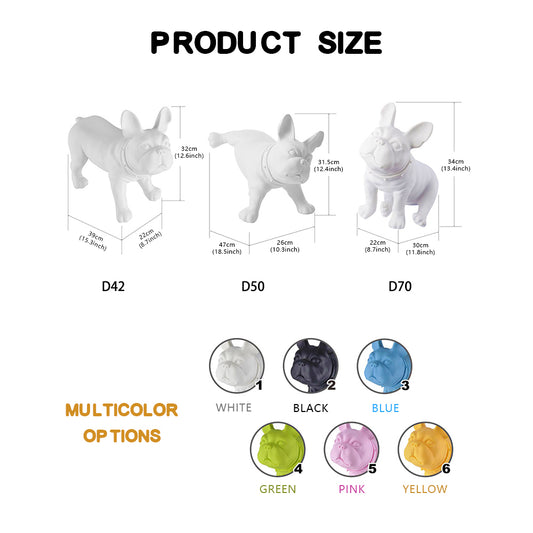 Jelimate Light Luxury Standing Posture Dog Decoration Ornaments Animal Statue Resin Crafts Dog Figurine Colorful Dog Sculpture For Home Study Hotel Living Room Console Hallway Desktop Office Decoration