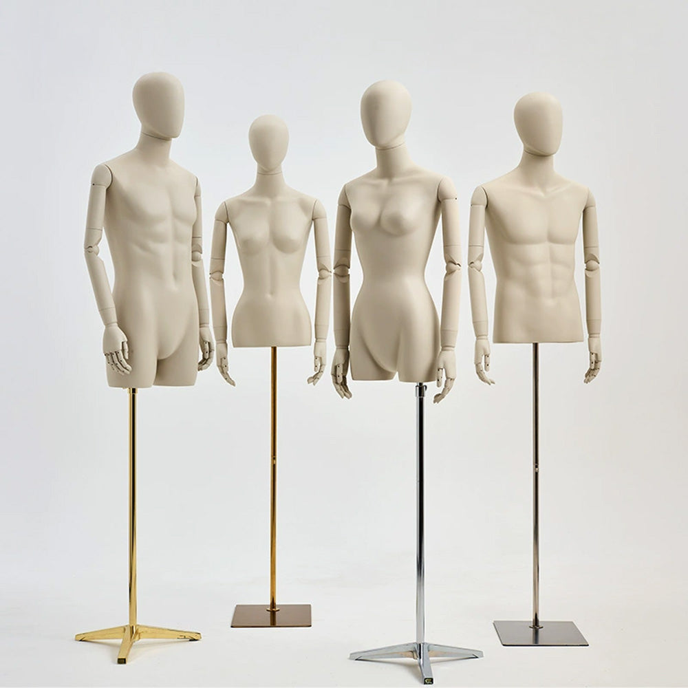 Jelimate Half Body Male Female Display Mannequin Dress Form,Ivory Whit Jelimate Half Body Male Female Display Mannequin Dress Form,Ivory Whit