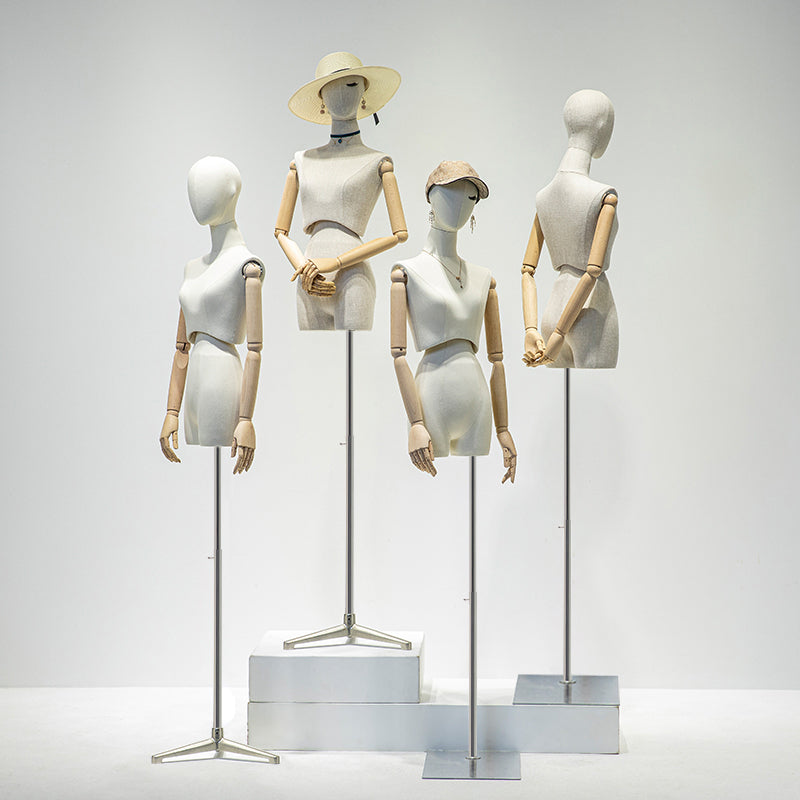 Boutique Upper Half Body Female Mannequin Torso Wooden Mannequin Hand Fashion Lady Dress Form Torso Clothing Display Model Props Wig Head Dummy Boutique Upper Half Body Female Mannequin Torso Wooden Mannequin Hand Fashion Lady Dress Form Torso Clothing Display Model Props Wig Head Dummy