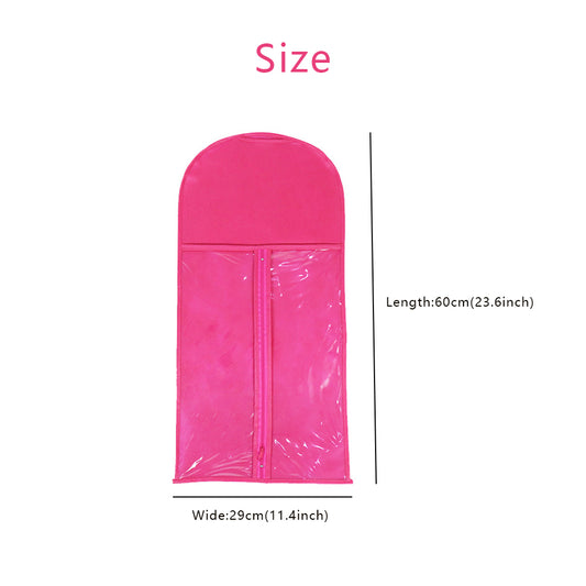 Luxury Pink White Black Wig Storage Bag With Hanger Non Woven Hair Packaging Bag Hair Organizer Wig Dust Cover Bundle Packing Bag Hair Extensions Bags