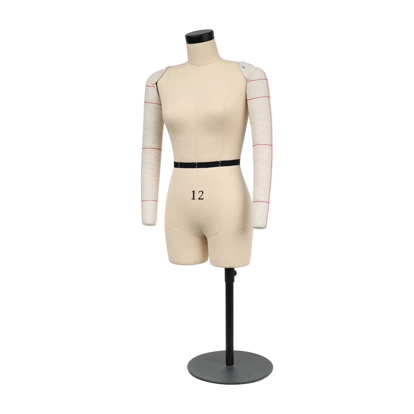 JELIMATE Female Half Scale Dress Form For Sewing,Not Adult Full Size 1:2 Scale Beige Mini Tailor Mannequin for Pattern Making,Fashion School Used Miniature Sewing Mini Trouser Dress Form Size 12