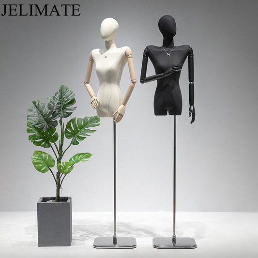 How to Elevate Your Clothing Boutique Store Displays with Jelimate Wide Shoulder Female Half Body Mannequin?