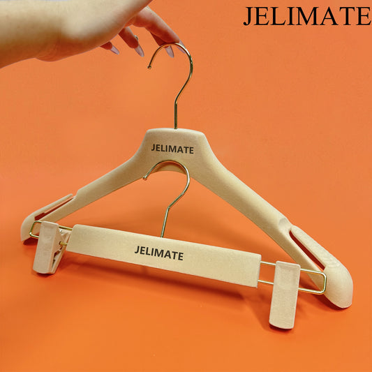 Why Jelimate High Quality Beige Velvet Hangers For Clothes are a Must-Have for Your Clothing Boutique Store?