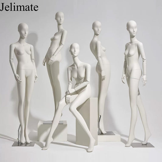 Elevate Your Clothing Boutique Store Displays with Jelimate High End White Female Full Body Mannequins