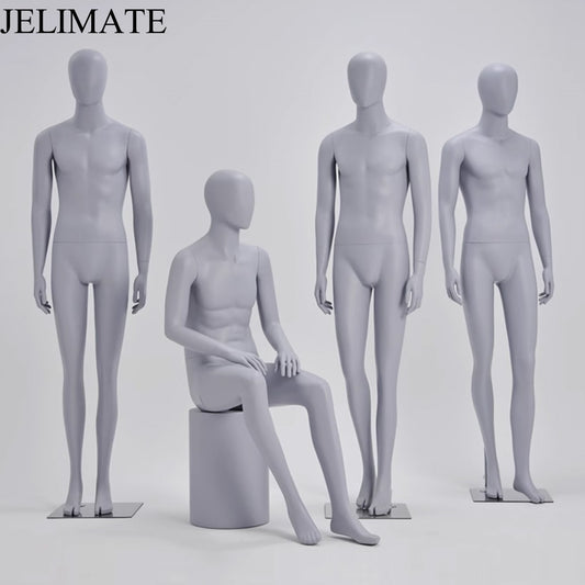 Transform Your Store Displays and Window Displays with Jelimate Premium Matte Gray Male Full Body Mannequins