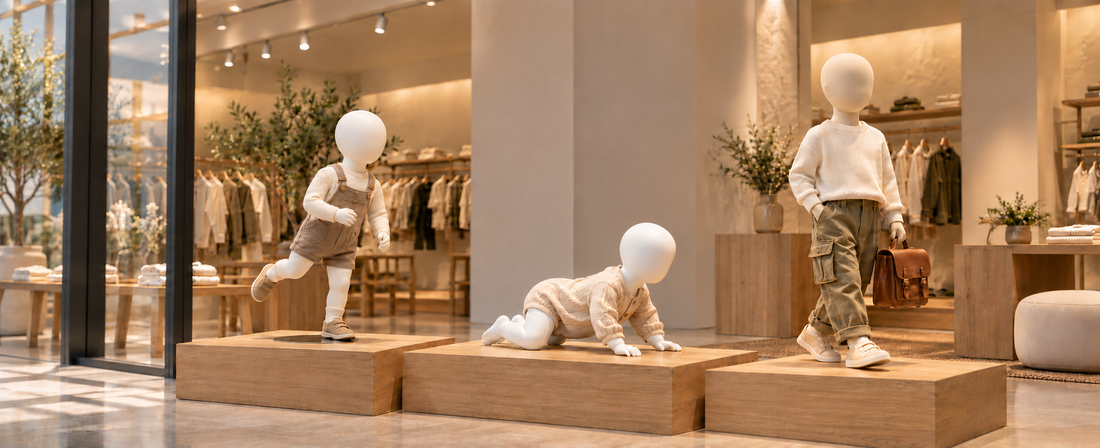 Which Kids Mannequin Truly Boosts Boutique Sales? Sculpted Fiberglass vs. Poseable Soft-Body