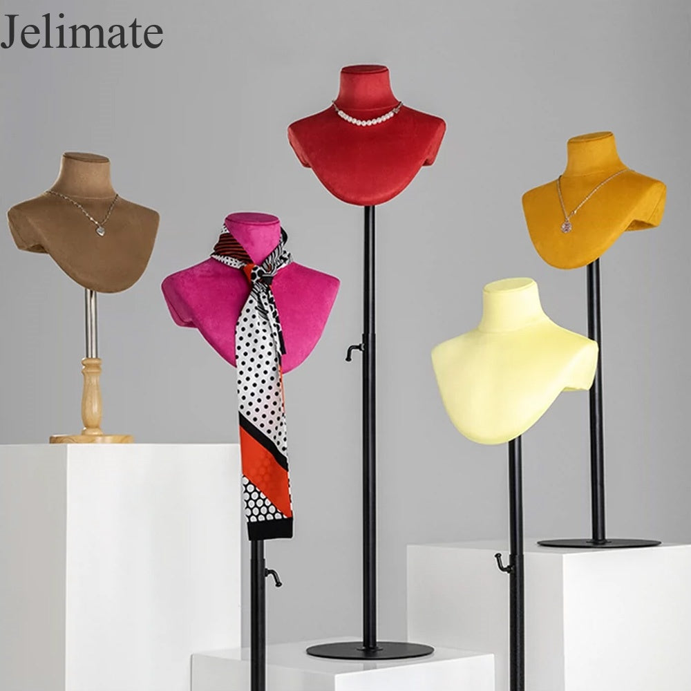 Why Jelimate Colorful Velvet Mannequin Busts are a Must-Have for Jewelry Showcases Or Jewelry Shop?