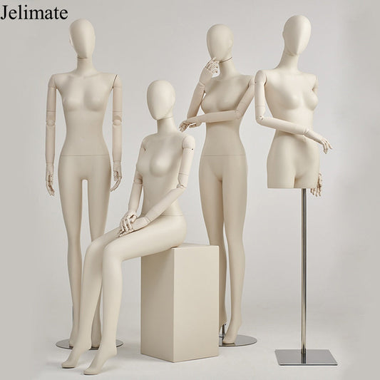 Create Stunning Fashion Displays with Jelimate JMFF01 Female Half Body Mannequin and Female Full Body Mannequin in Standing &Sitting Pose