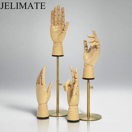 Jelimate Natural Wood Color Plastic Mannequin Hands : A Must-Have for Accessory Showcases