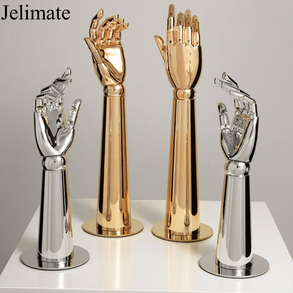 Luxury in Every Detail: Enhance Your Boutique Store’s Appeal with Jelimate Electroplated Silver Gold Mannequin Hands