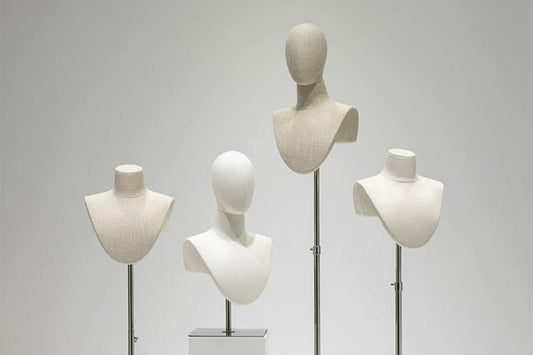 Showcase Your Jewelry with Elegance: JELIMATE Bamboo Linen Jewelry Display Bust
