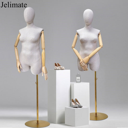 The Art of Visual Merchandising: Why the Jelimate JM376 Bamboo Linen Fabric Wrapped Female Plus Size Mannequin is a Must-Have for Clothing Boutique Stores