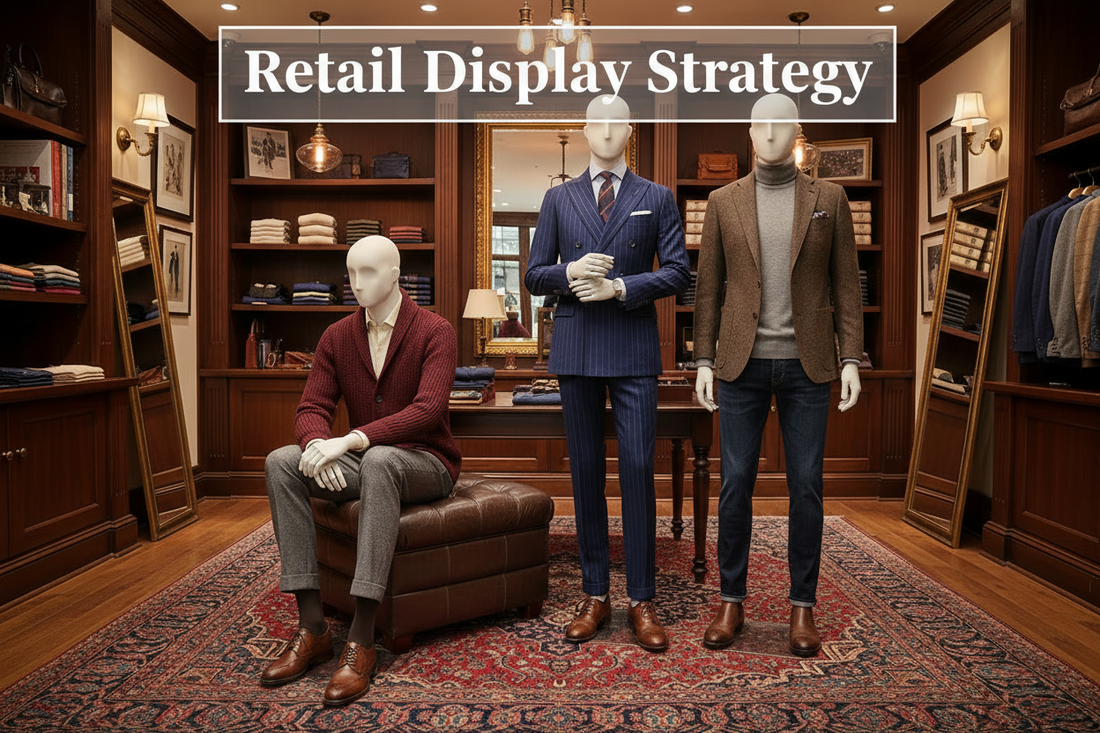 How Adjustable Mannequins Boost Menswear Sales: Standing vs. Seated Display Guide