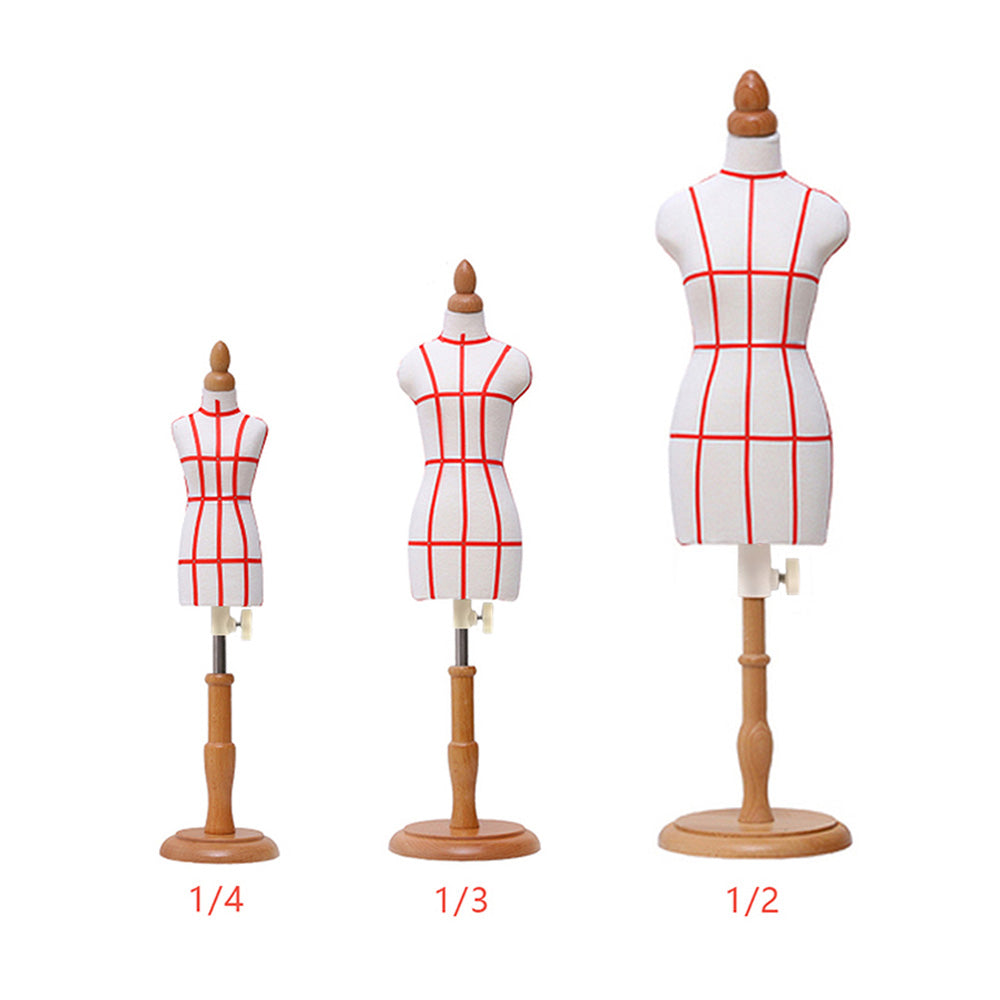 Female Half Scale Dress Form Fully Pinnable - 1/2, 1/3, 1/4