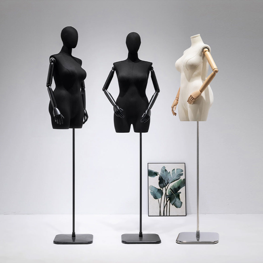 Jelimate Half Body Female Plus Size Mannequin,Women Display Mannequin Torso Plus Size Dress Form,Large Size Clothing Display Dress Form Plus Size Model