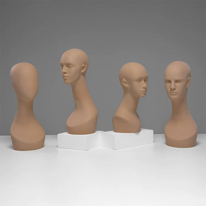 JELIMATE Mannequin Head for Wigs Hats Scarves, Male Female Fiberglass Wig Display Head