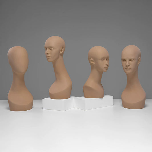 JELIMATE Mannequin Head for Wigs Hats Scarves, Male Female Fiberglass Wig Display Head
